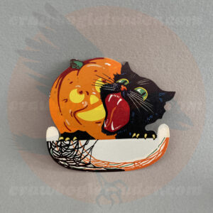 Cat, Jack O'Lantern, Place Card