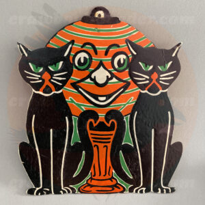 Cat, Couple, Striped-Face Lantern, Wall Plaque