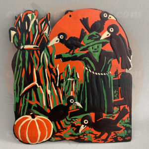 Scarecrow, Crows in Pumpkin Patch, Wall Plaque